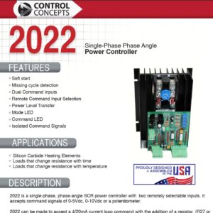 2022 Single Phase Power Controller