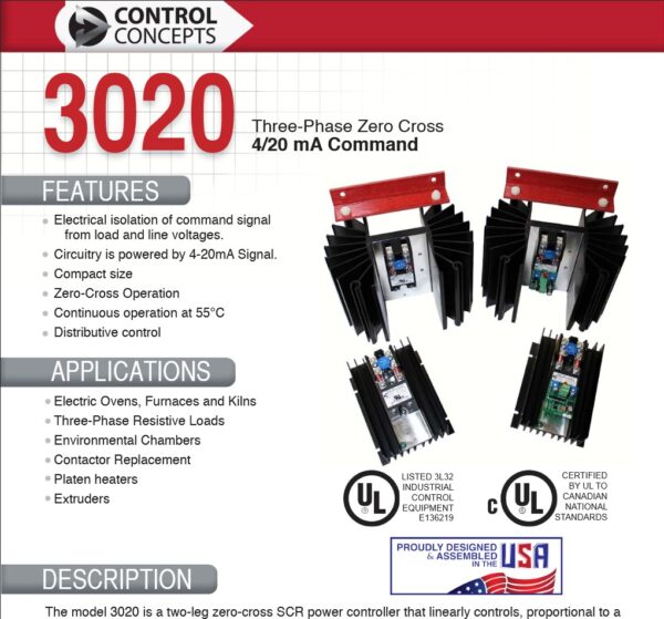 3020 Three Phase Power Controller — Image 1