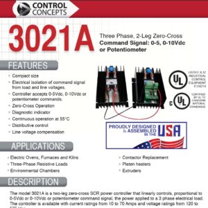 3021A Three Phase Power Controller