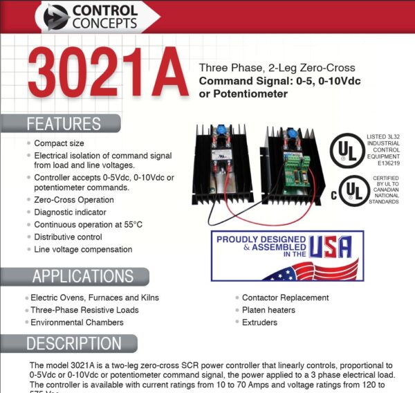3021A Three Phase Power Controller — Image 1