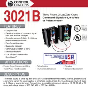 3021B Three Phase Power Controller