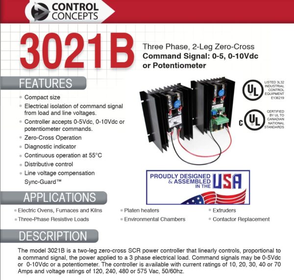 3021B Three Phase Power Controller — Image 1