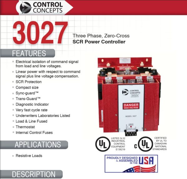 3027 Three Phase Power Controller — Image 1