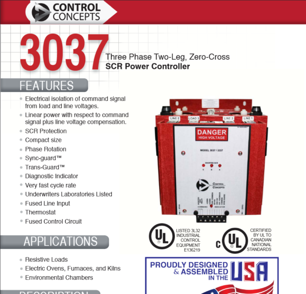 3037 Three Phase Power Controller — Image 1